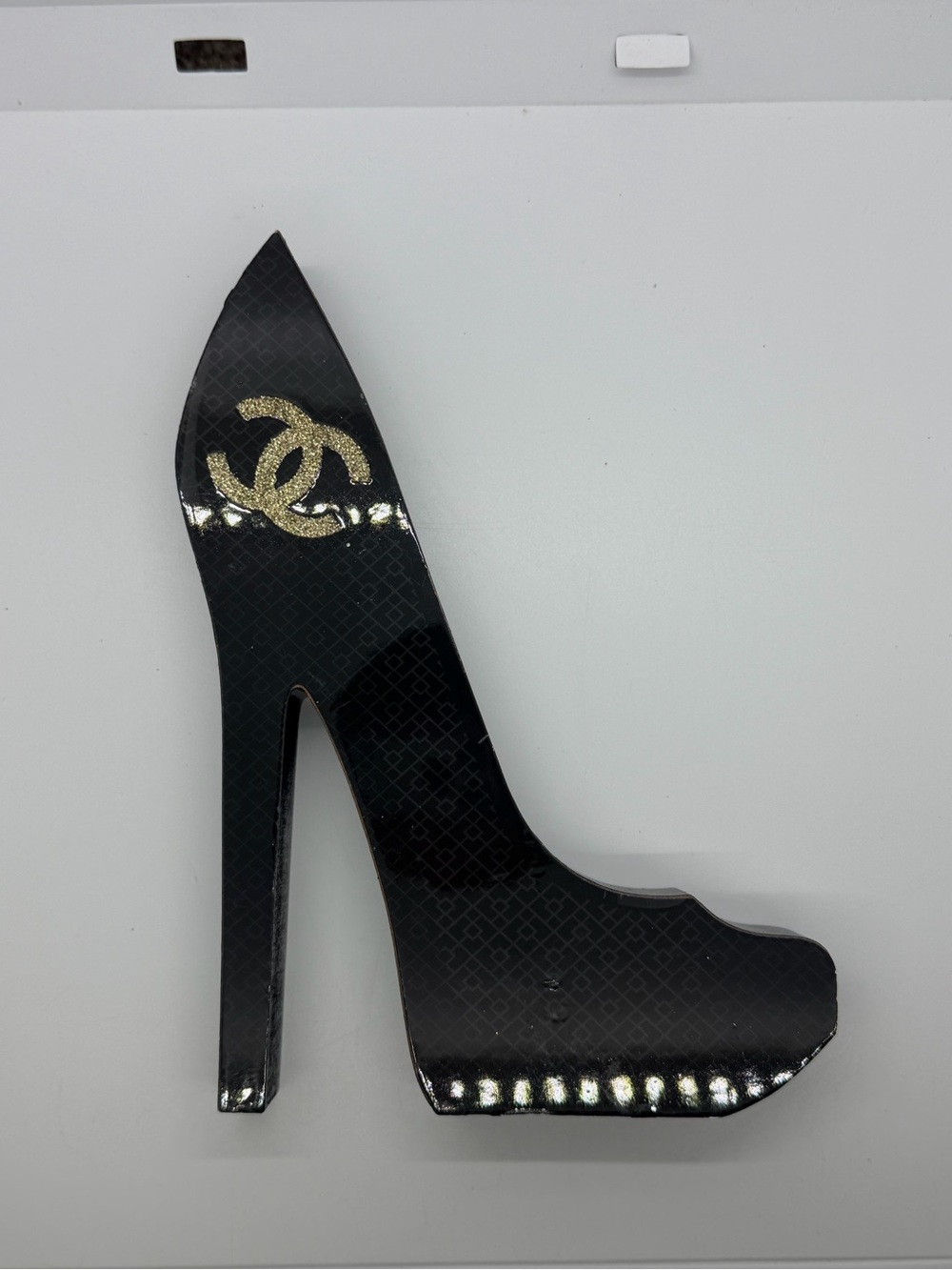 Luxury Shoe Heel Black and Gold Tabletop decor